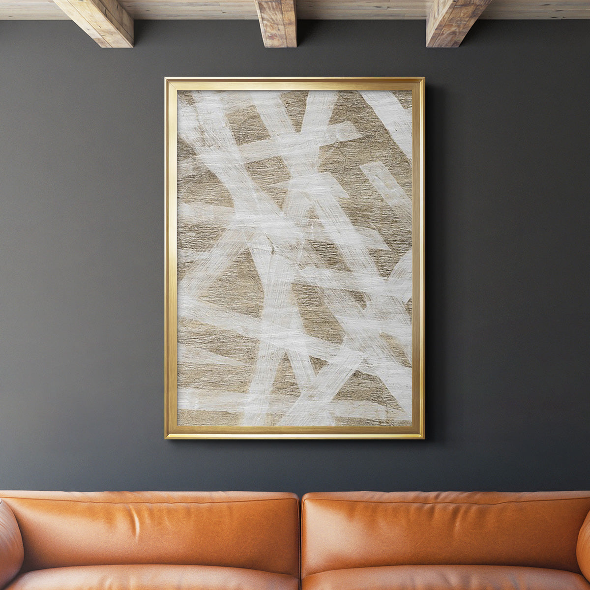 Splinters - Modern Framed Canvas Print