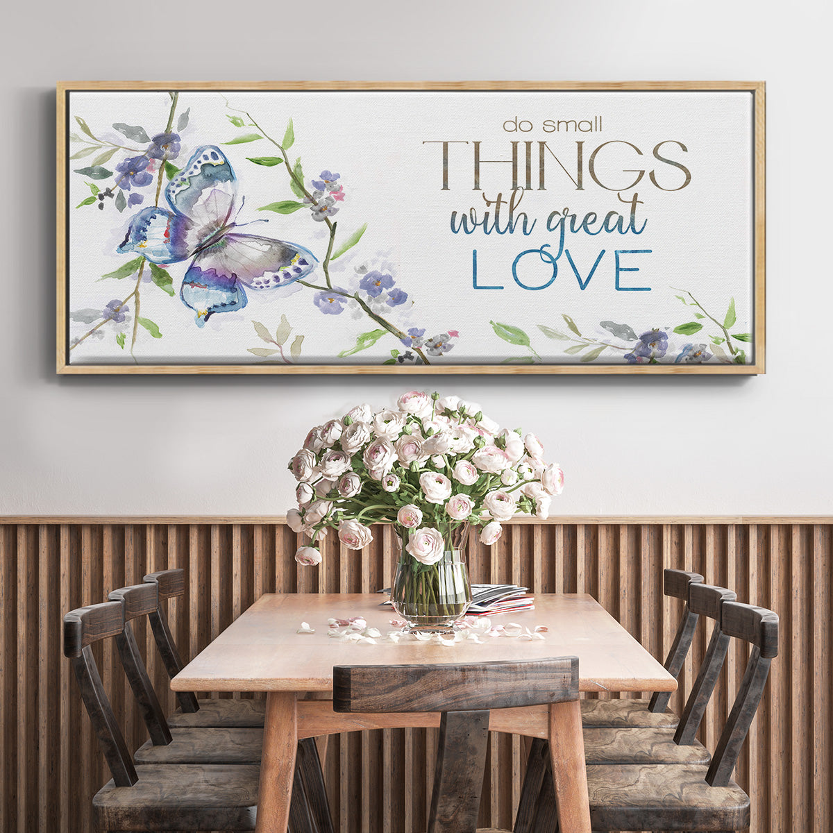 Small Things, Great Love - Floater Framed Canvas Print