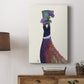 Pheasant in Blue Hat - Canvas Art Print