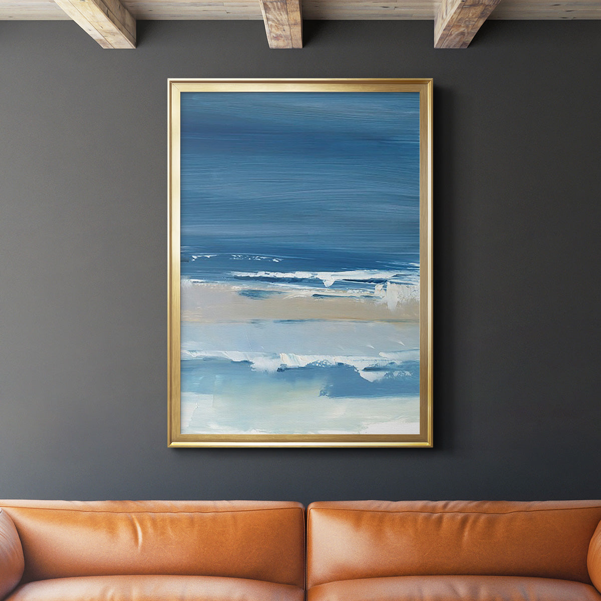 Coastal Colors II - Modern Framed Canvas Print