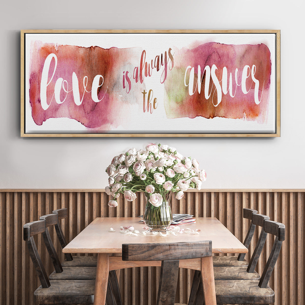Love is the Answer - Floater Framed Canvas Print