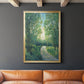 Golden Light Pathways II - Modern Framed Canvas Print