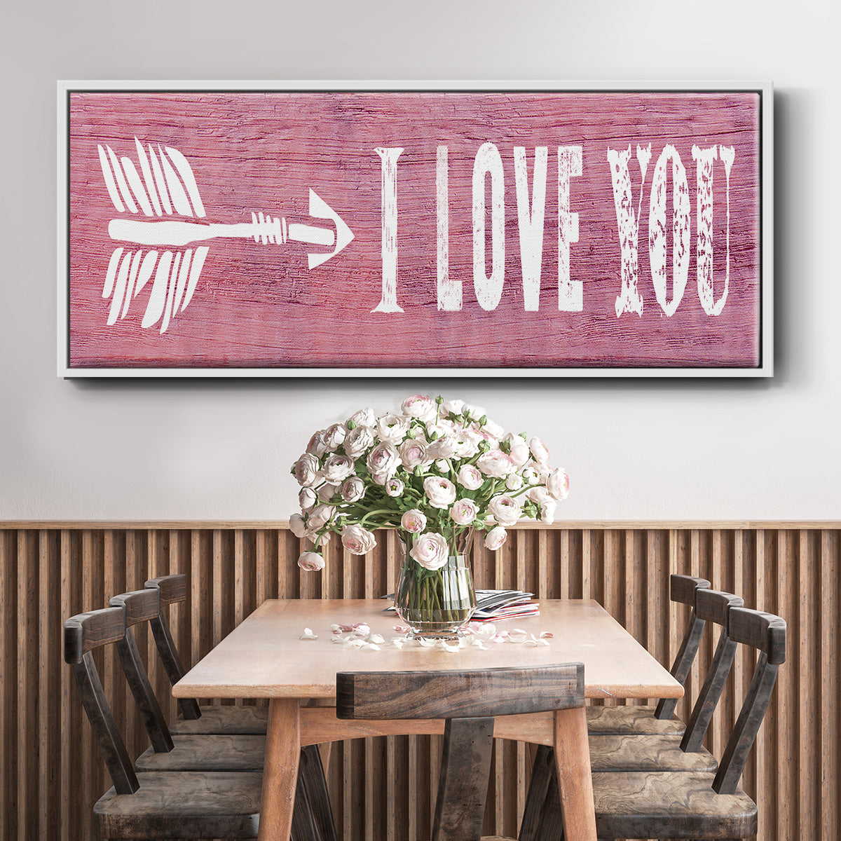 I Love You - Floater Framed Canvas Print