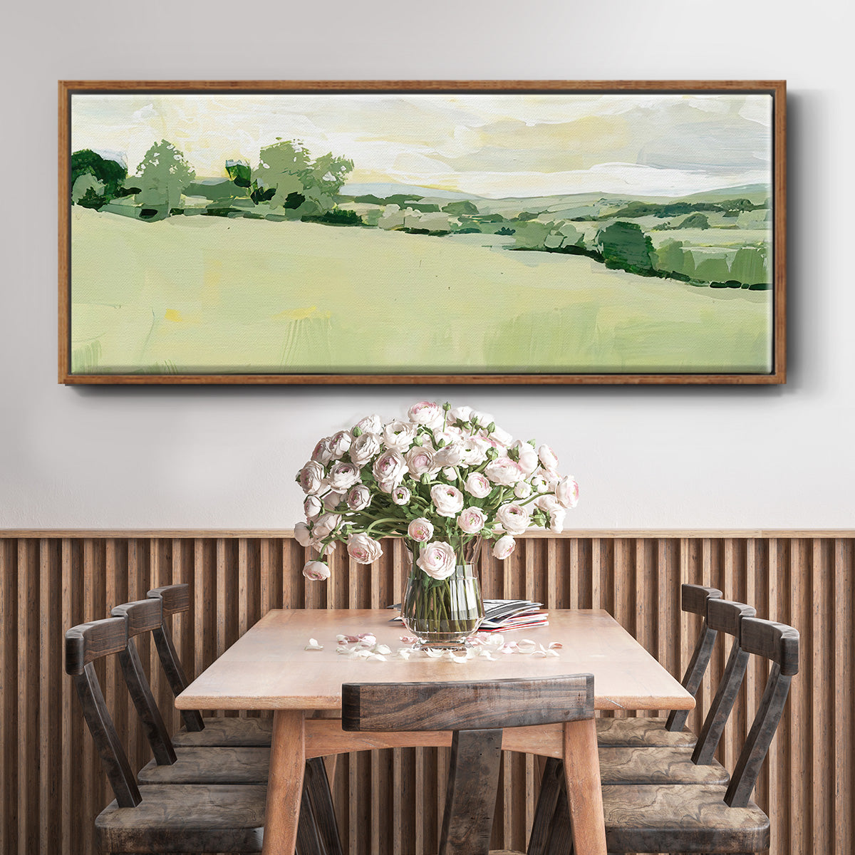 Pearly Pasture I - Floater Framed Canvas Print