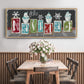 Navidad Blocks - Floater Framed Canvas Print