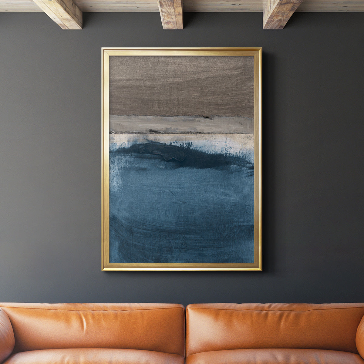 Midnight Sky - Modern Framed Canvas Print