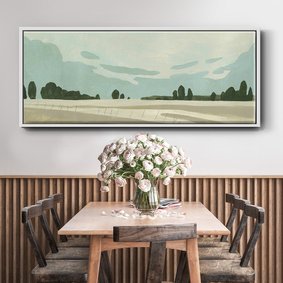 Farmland Study III - Floater Framed Canvas Print