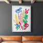 Bold Brushstroke Blooms I - Modern Framed Canvas Print