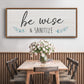 Be Wise & Sanitize - Floater Framed Canvas Print