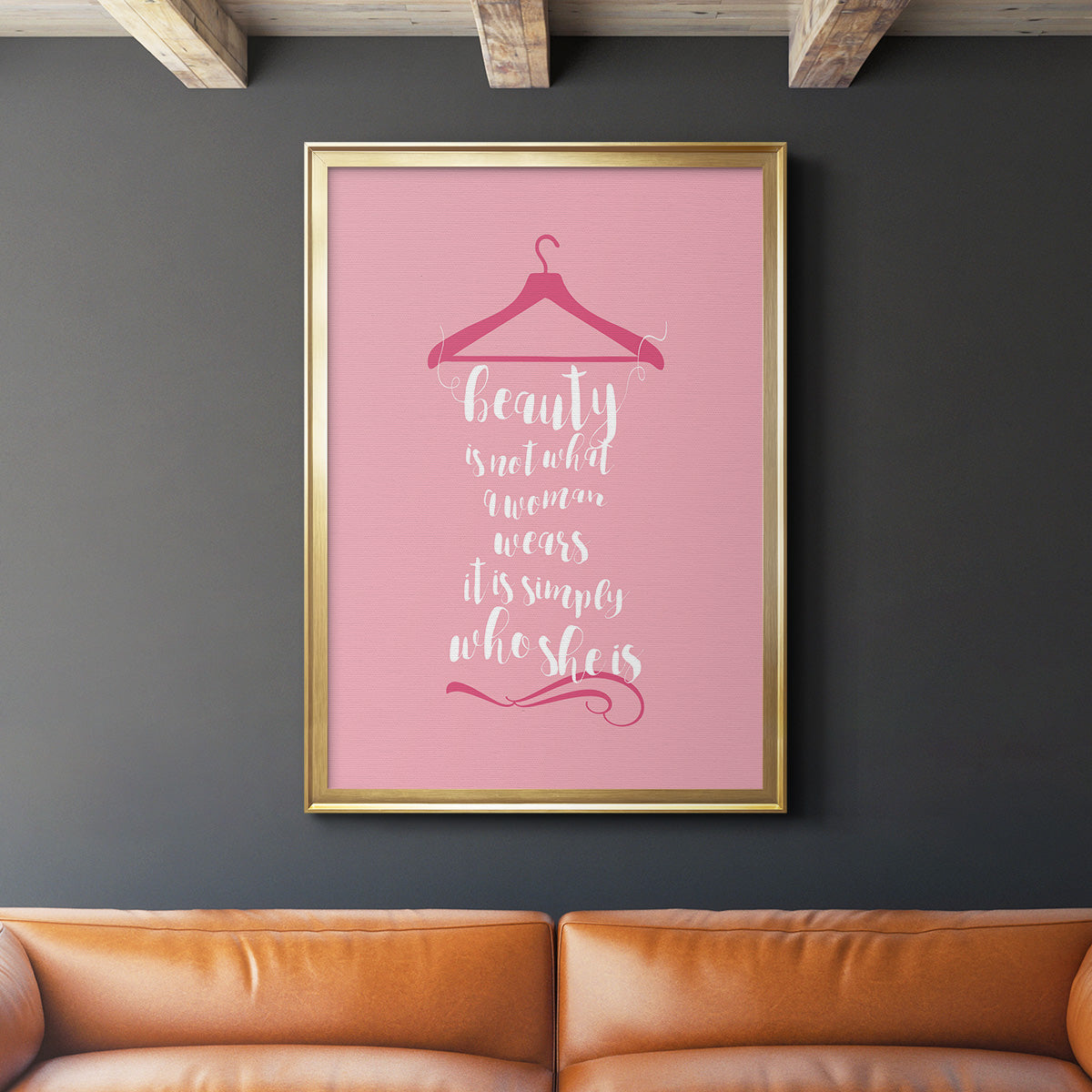 Beauty in Pink - Modern Framed Canvas Print