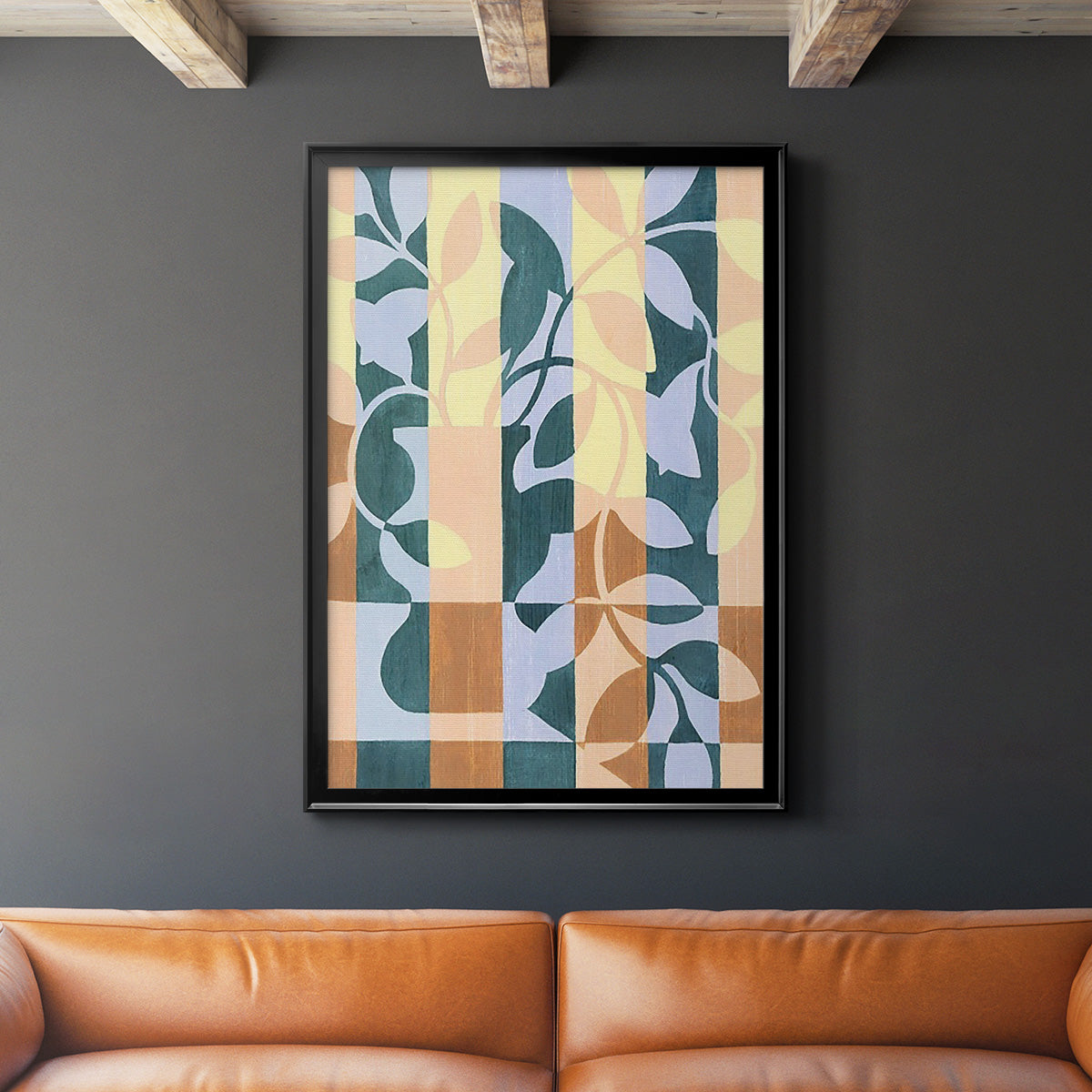 Checkered Cutting II - Modern Framed Canvas Print