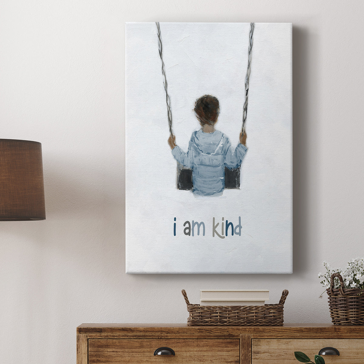 Boy on a Swing - Canvas Art Print