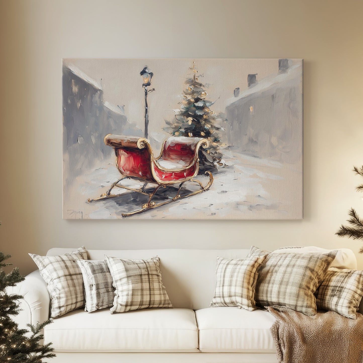 Silver Promise of Manger - Canvas Art Print