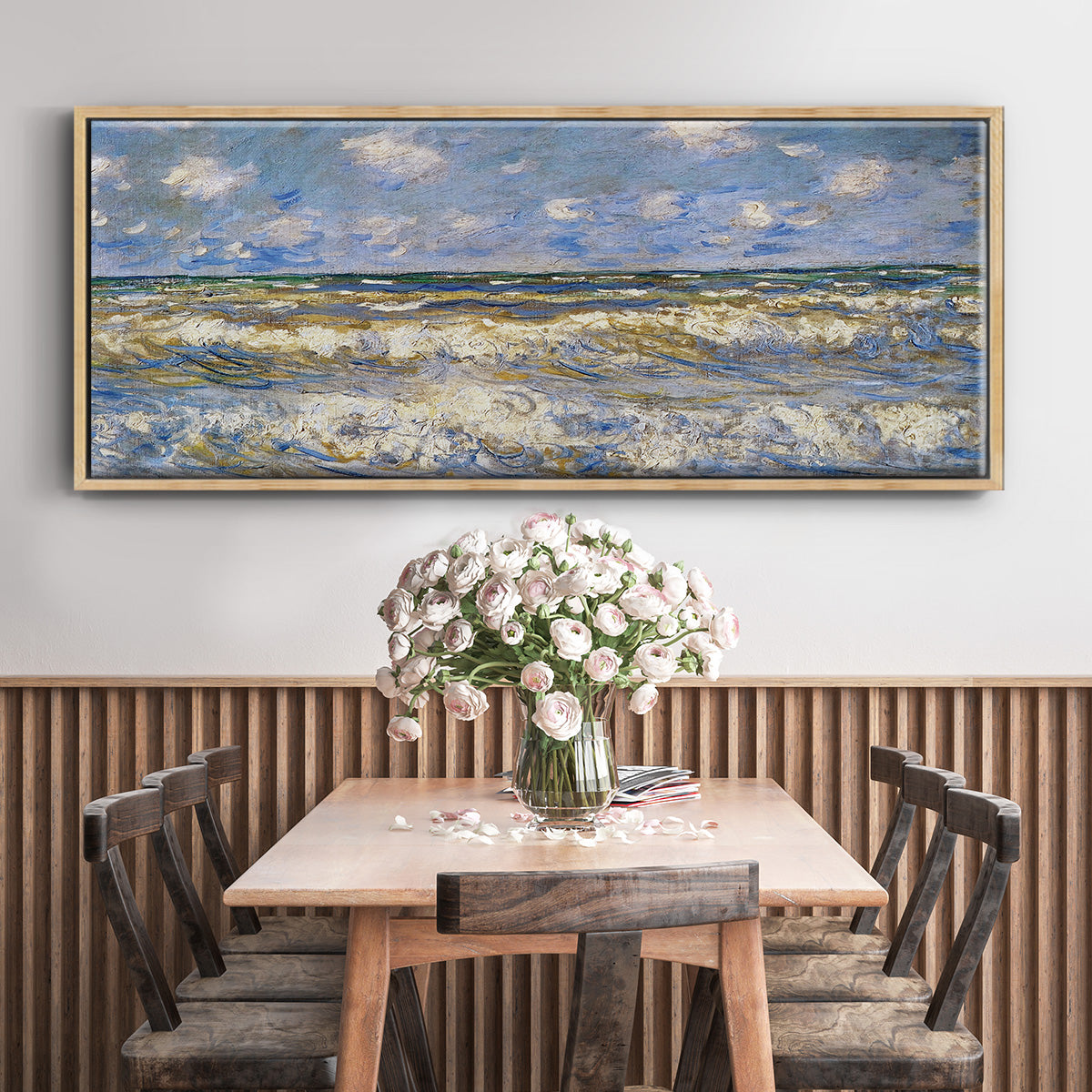 Rough Sea, 1881 - Floater Framed Canvas Print