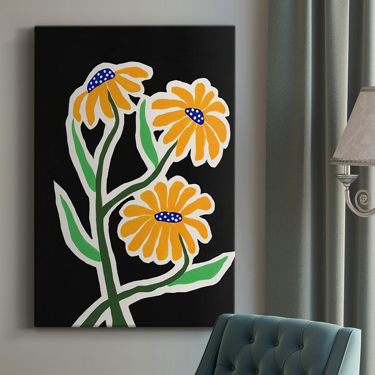 Pop Flowers I - Canvas Art Print