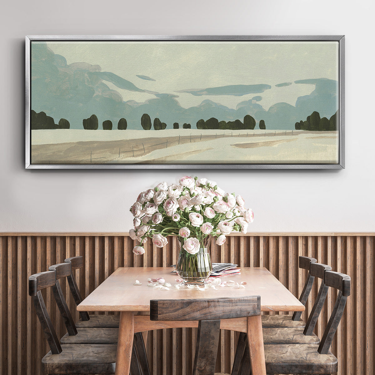 Farmland Study IV - Floater Framed Canvas Print