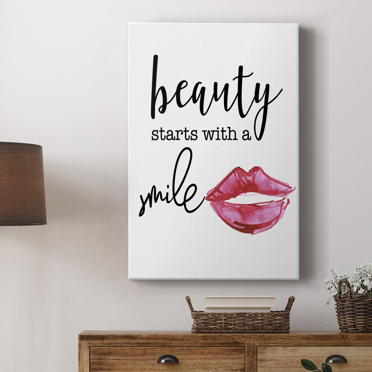 Beauty Starts With A Smile - Canvas Art Print