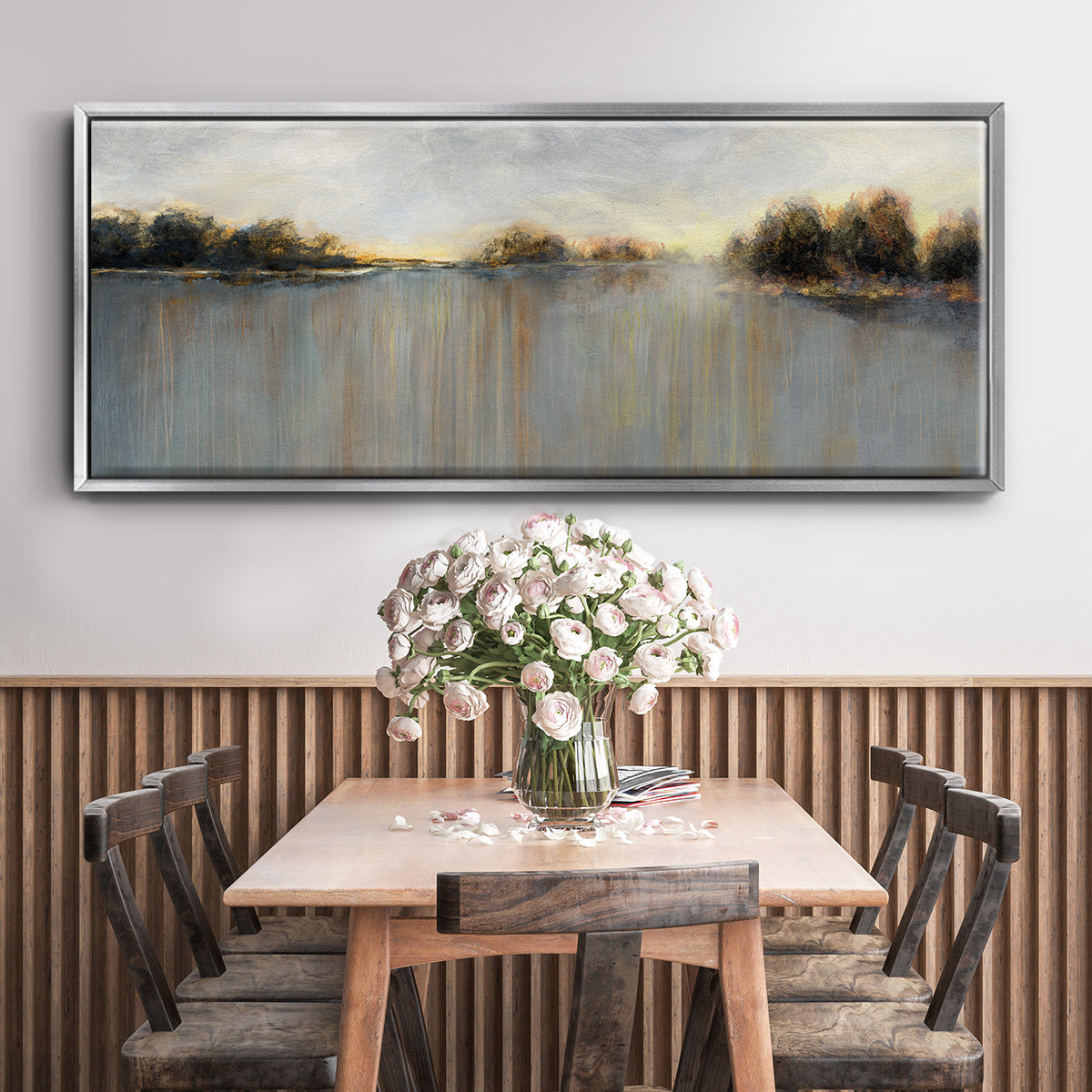 Rain at Dawn - Floater Framed Canvas Print
