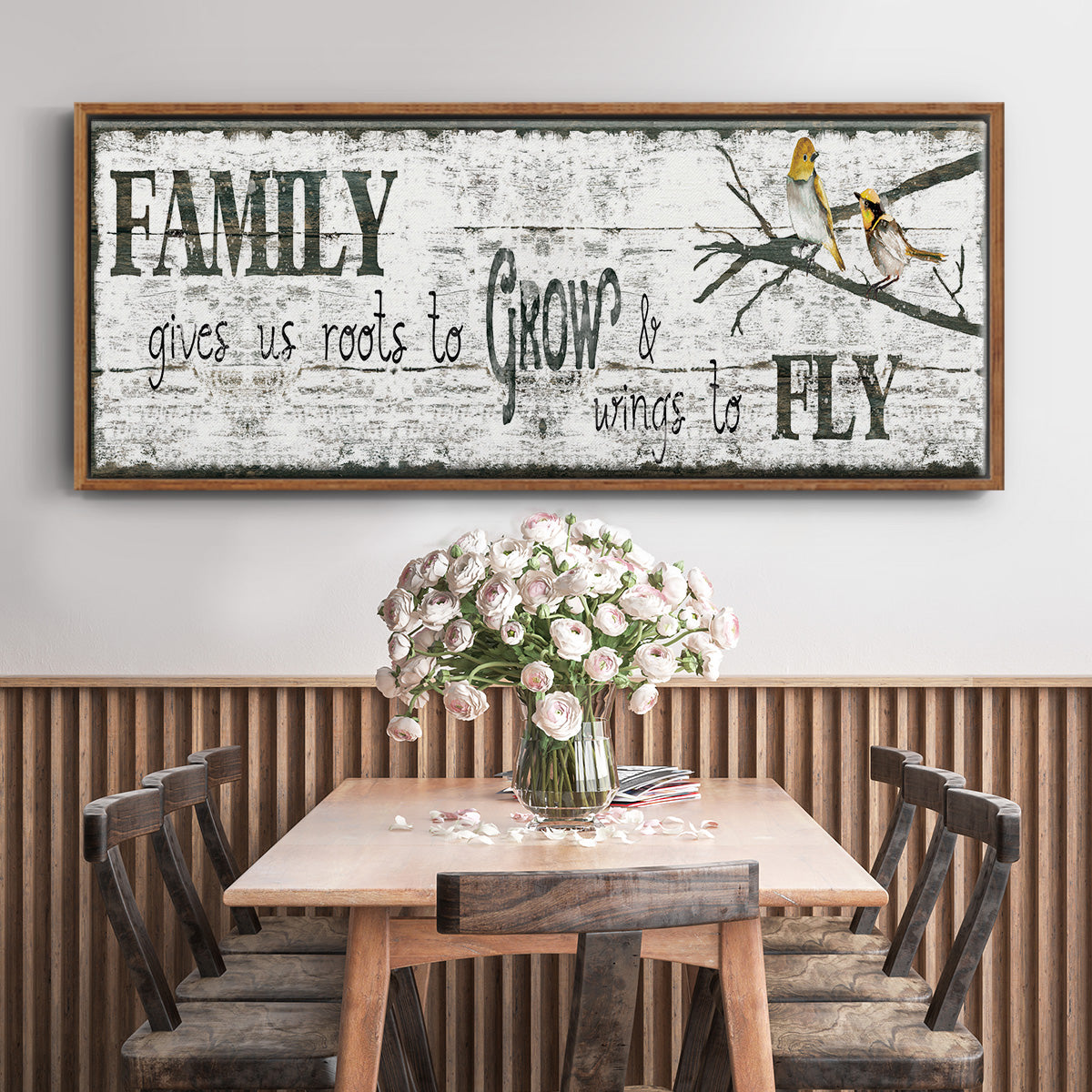 Family Gives Us - Floater Framed Canvas Print