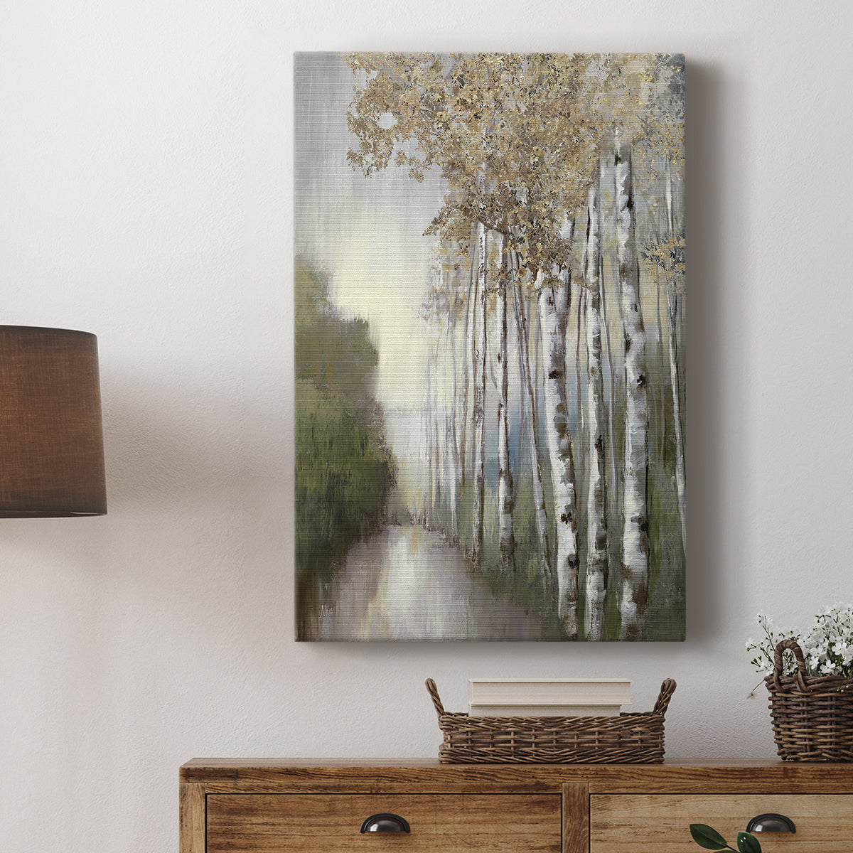 Woodland Walk Neutral - Canvas Art Print