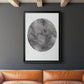 Graphite Moon II - Modern Framed Canvas Print