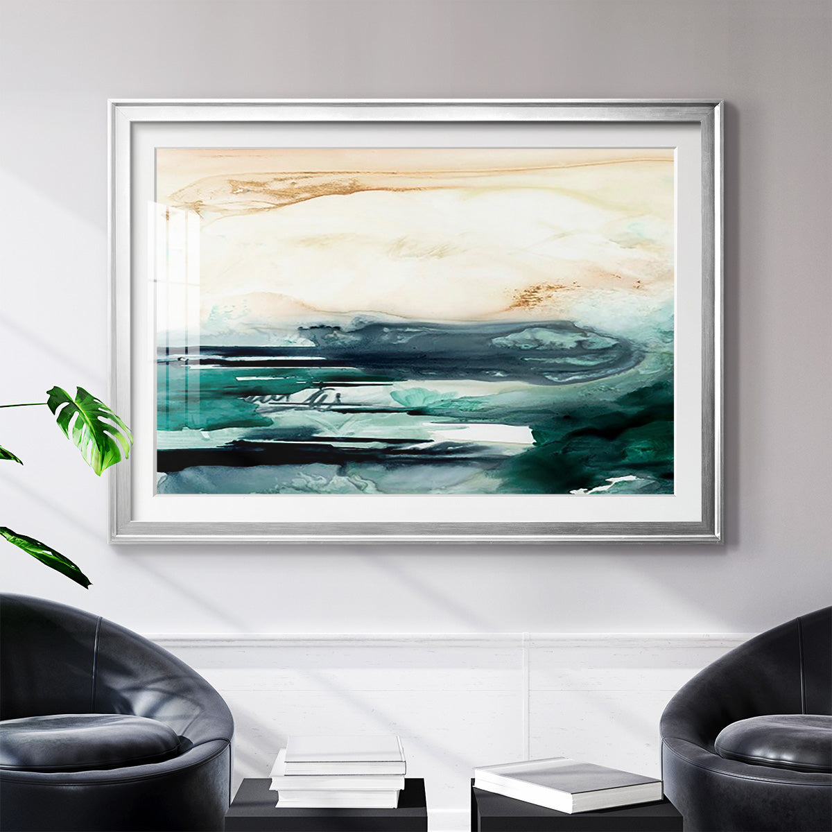 Sea Foam Flow II - Modern Framed Art Print