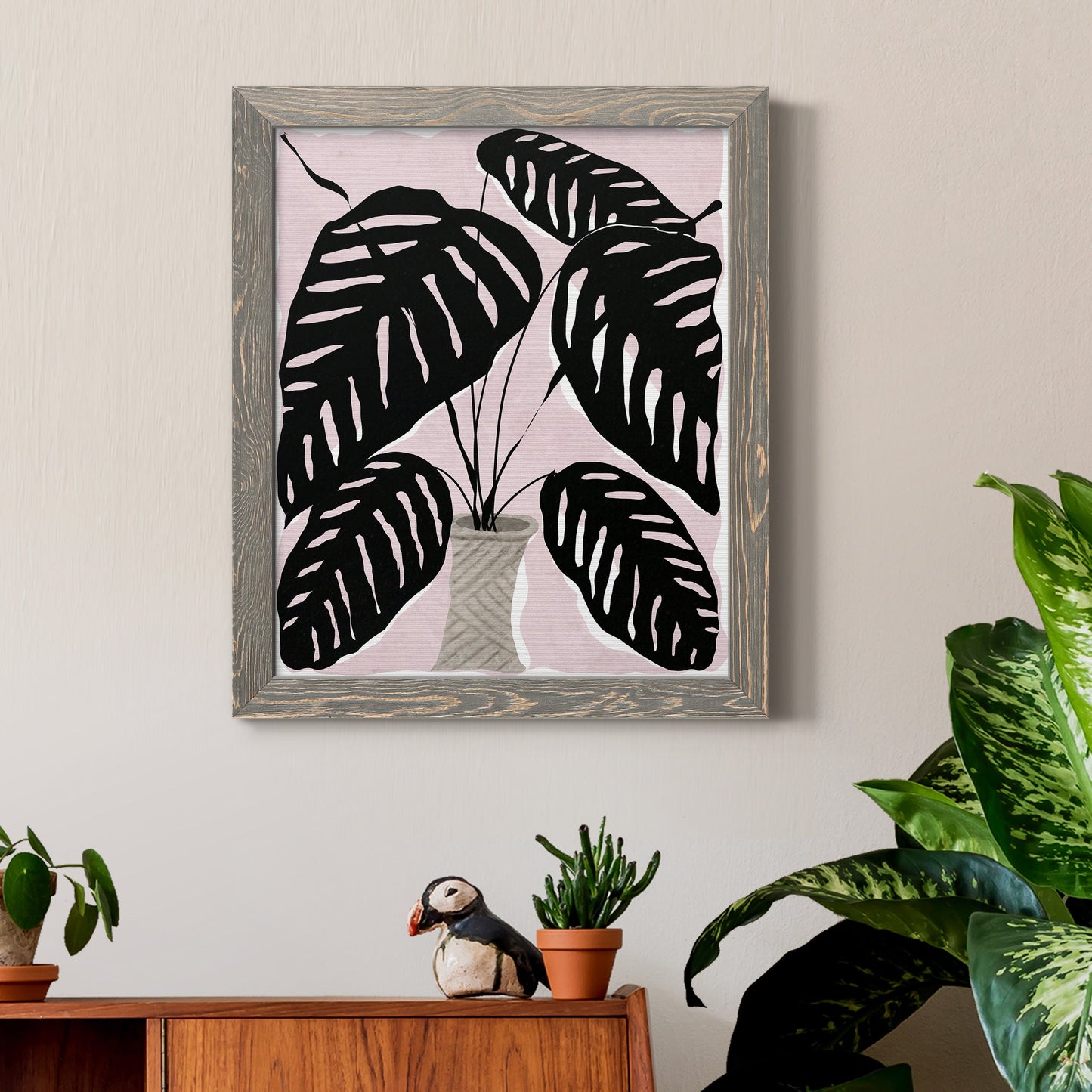 Potted Plant I - Premium Canvas Framed in Barnwood - Ready to Hang