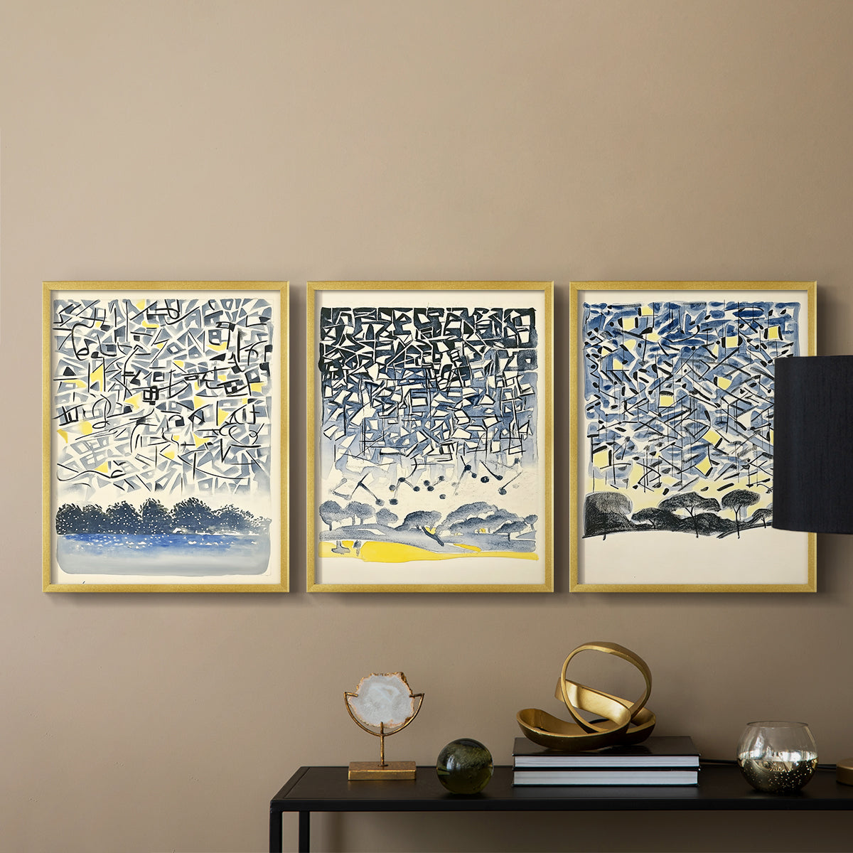 Abstract Series CXCII - Restickable Framed Art Set