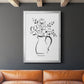 Sketchy Bouquet II - Modern Framed Canvas Print