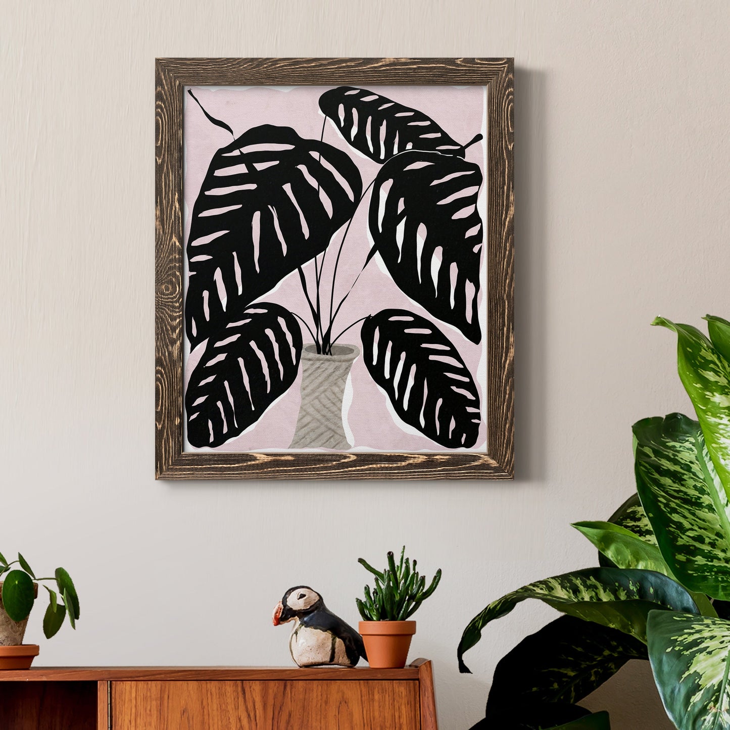 Potted Plant I - Premium Canvas Framed in Barnwood - Ready to Hang