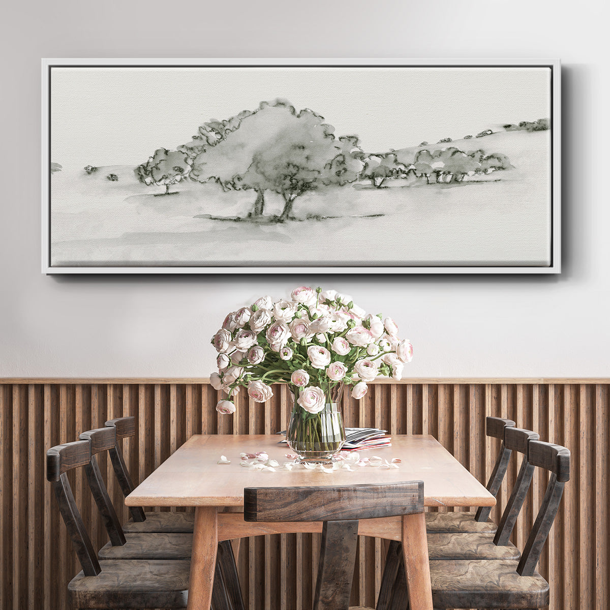 Scenic Scribble II - Floater Framed Canvas Print