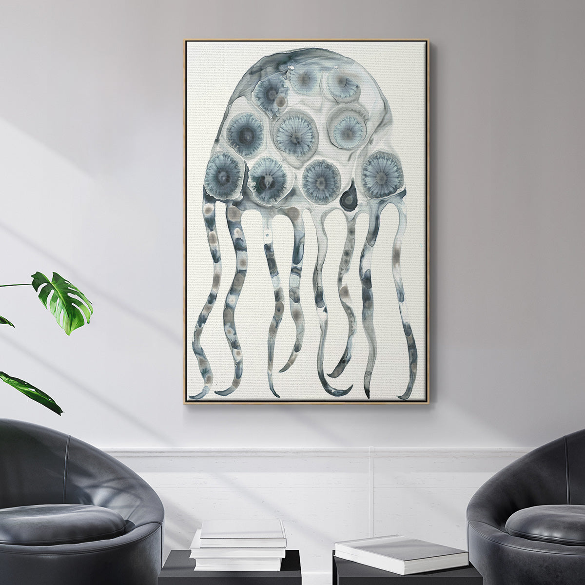 Silver Jelly  -  Framed Canvas Print