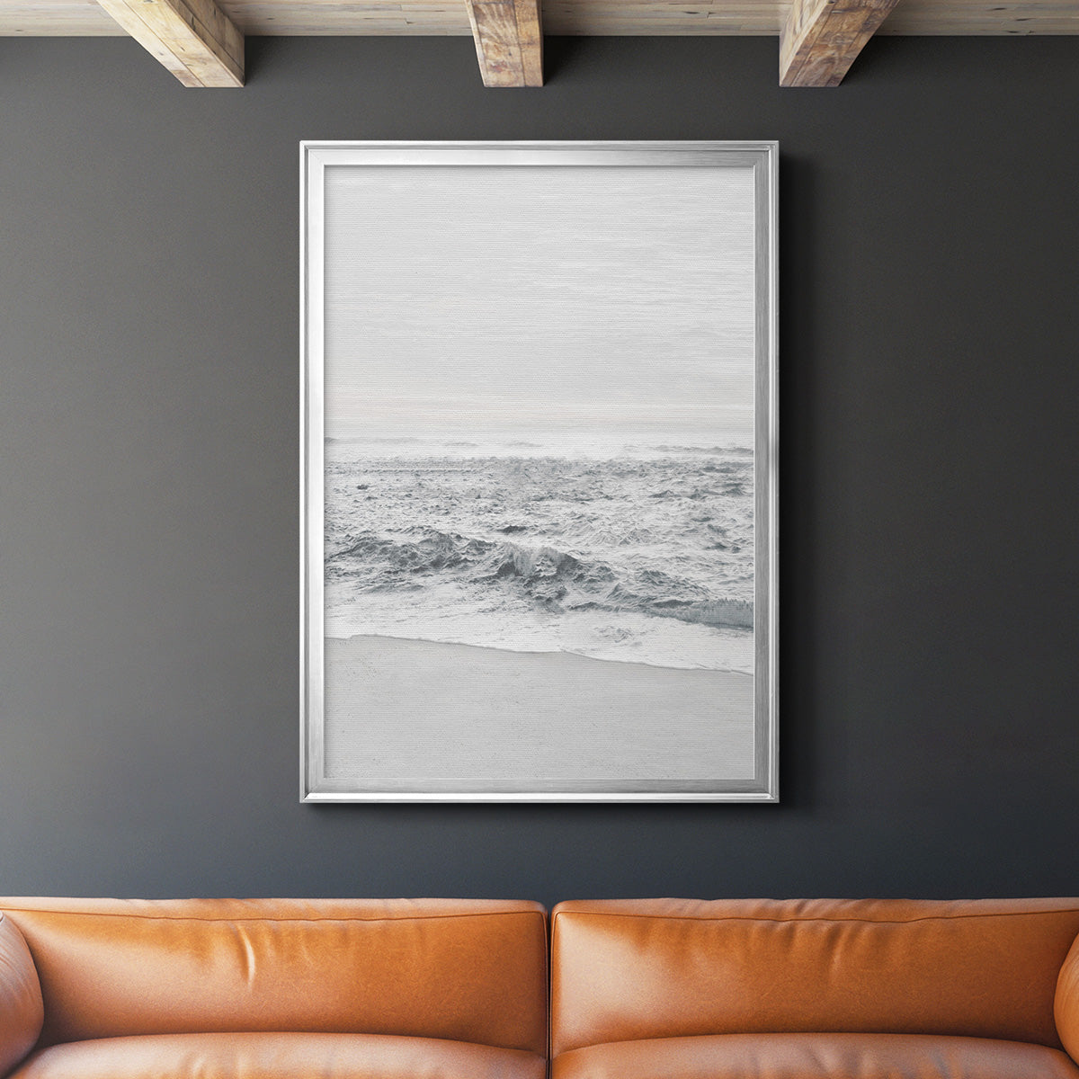 Gentle Tides II - Modern Framed Canvas Print