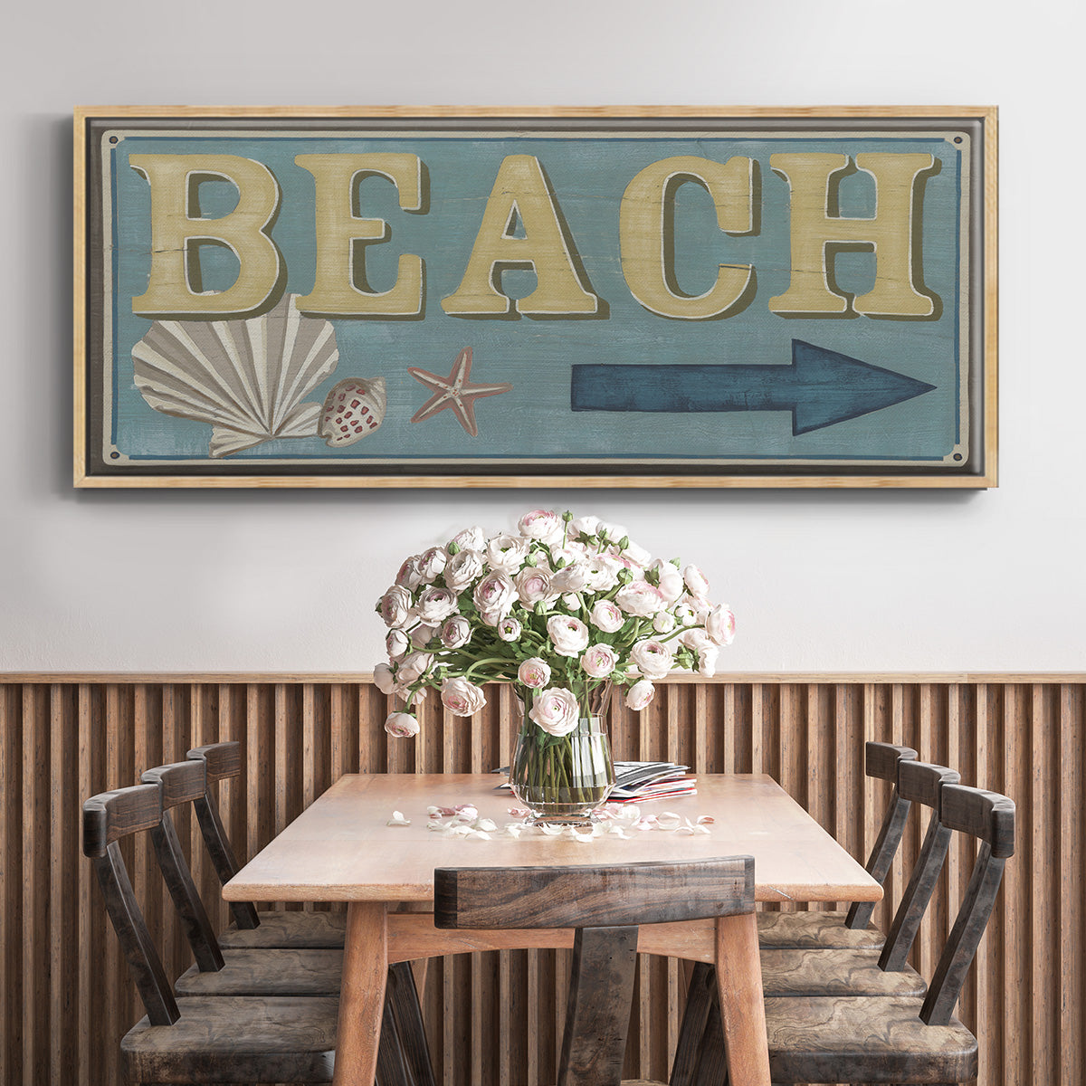 Shoreline Signs III - Floater Framed Canvas Print