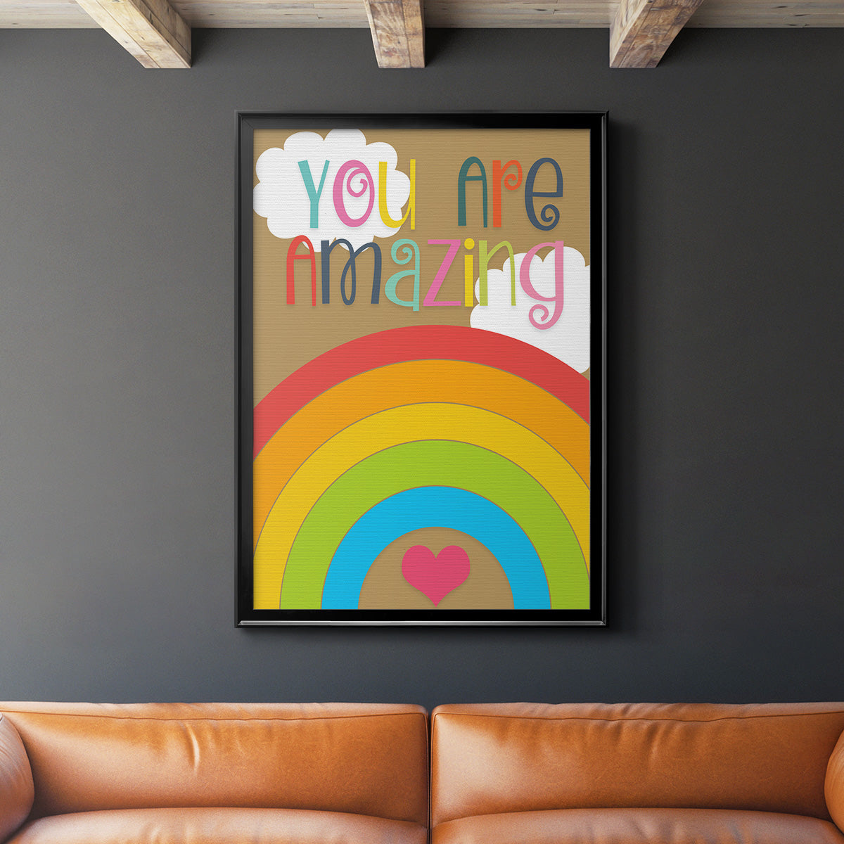 You Are Amazing - Modern Framed Canvas Print