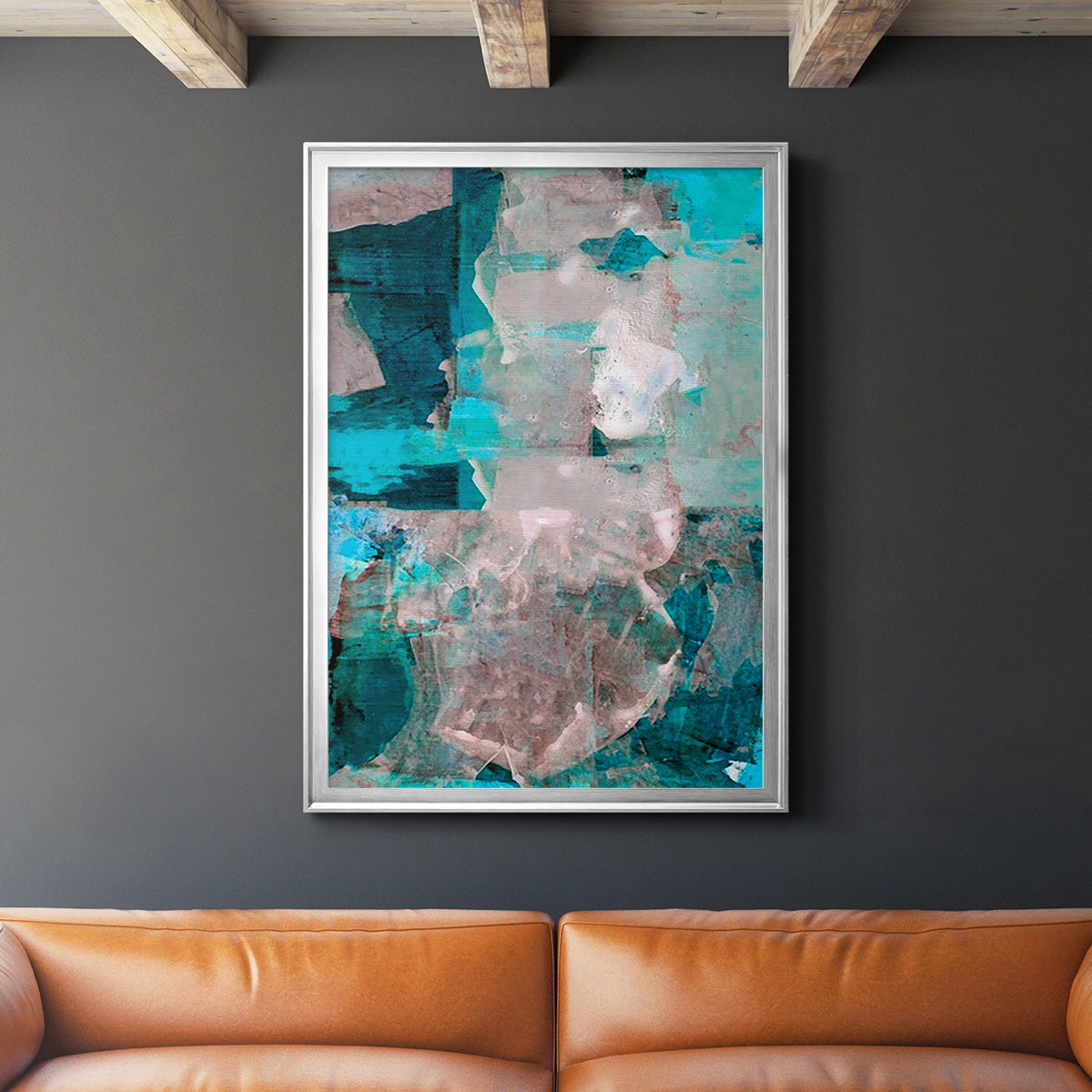 Impasto III - Modern Framed Canvas Print