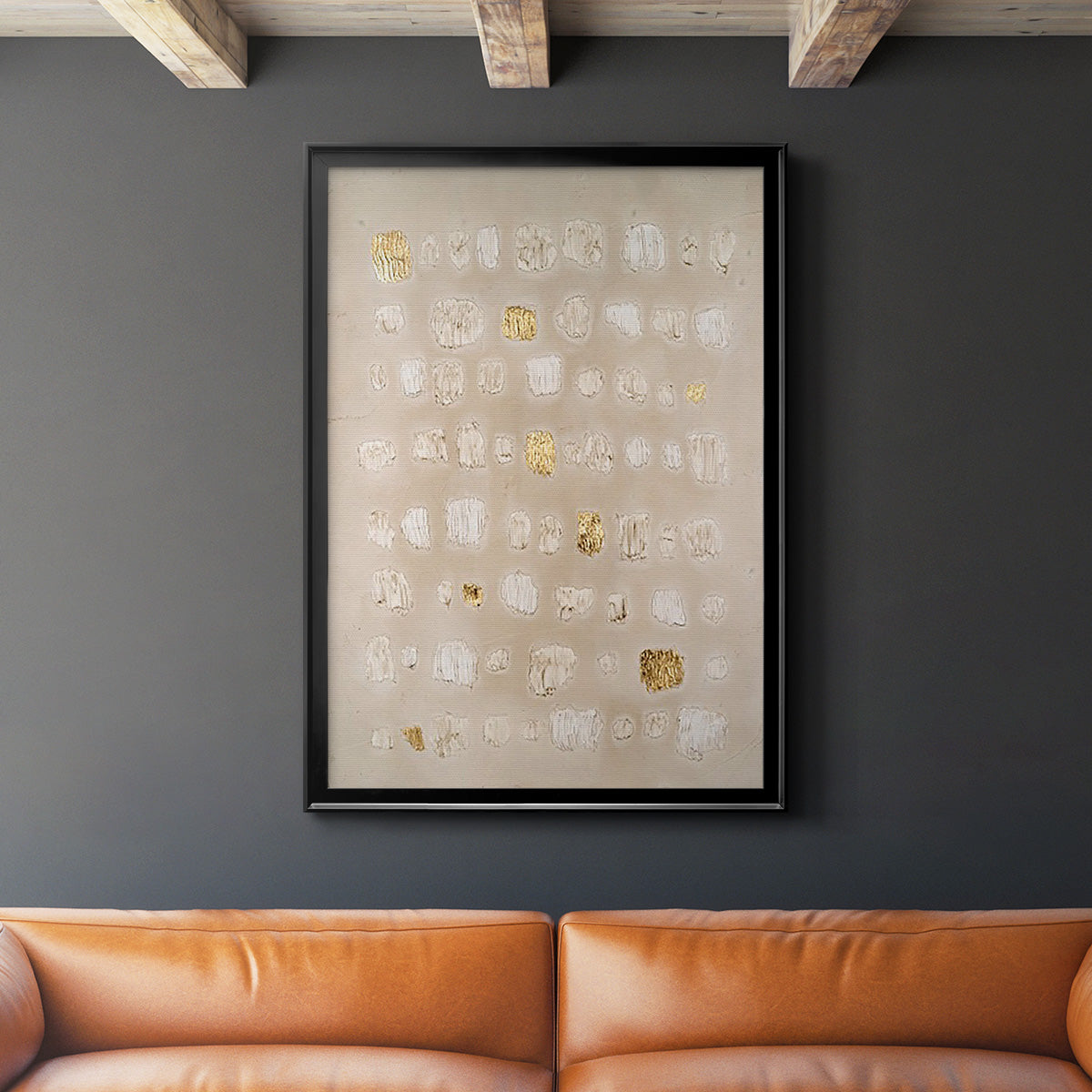 Embellished Cobblestone II - Modern Framed Canvas Print