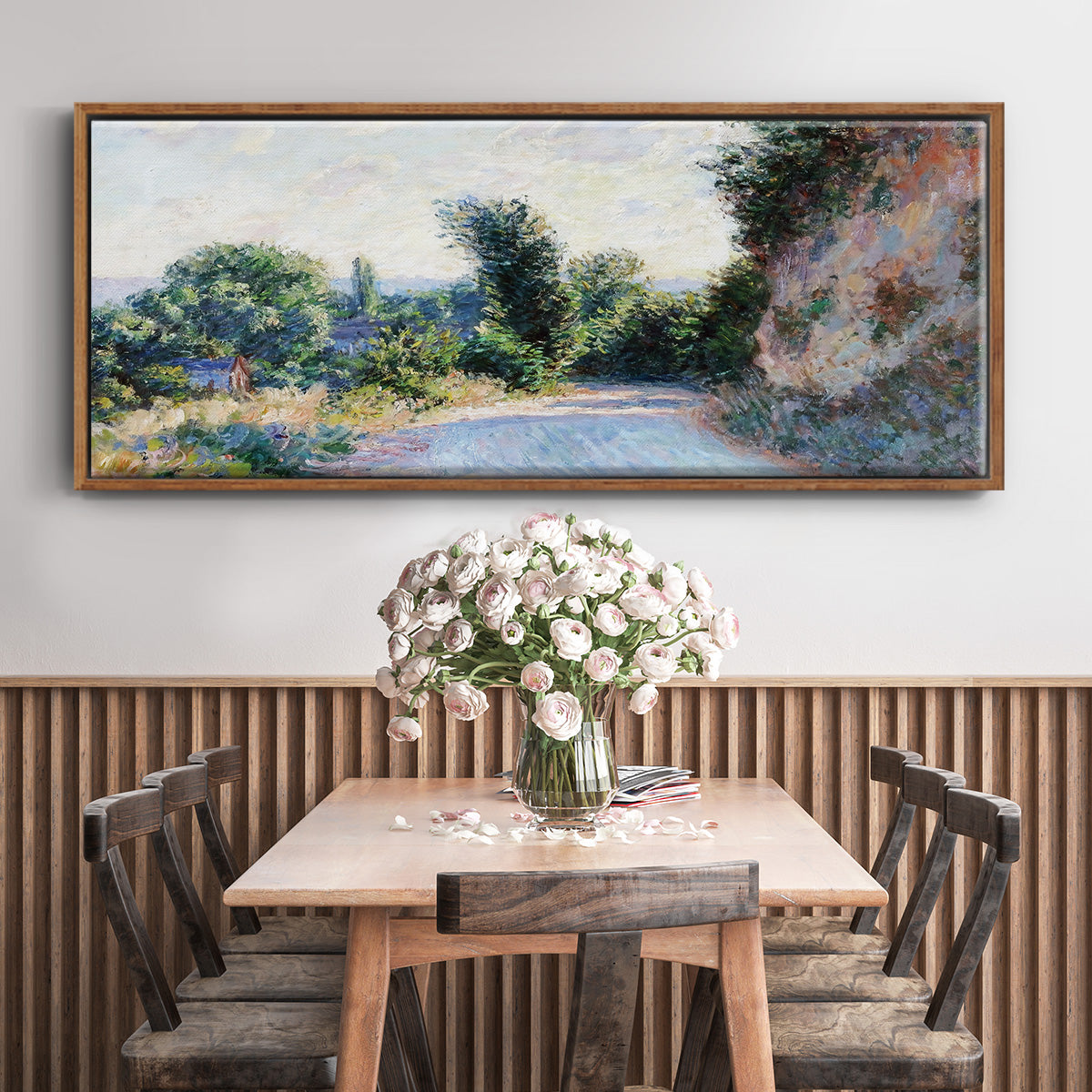 Road Near Giverny, 1885 - Floater Framed Canvas Print
