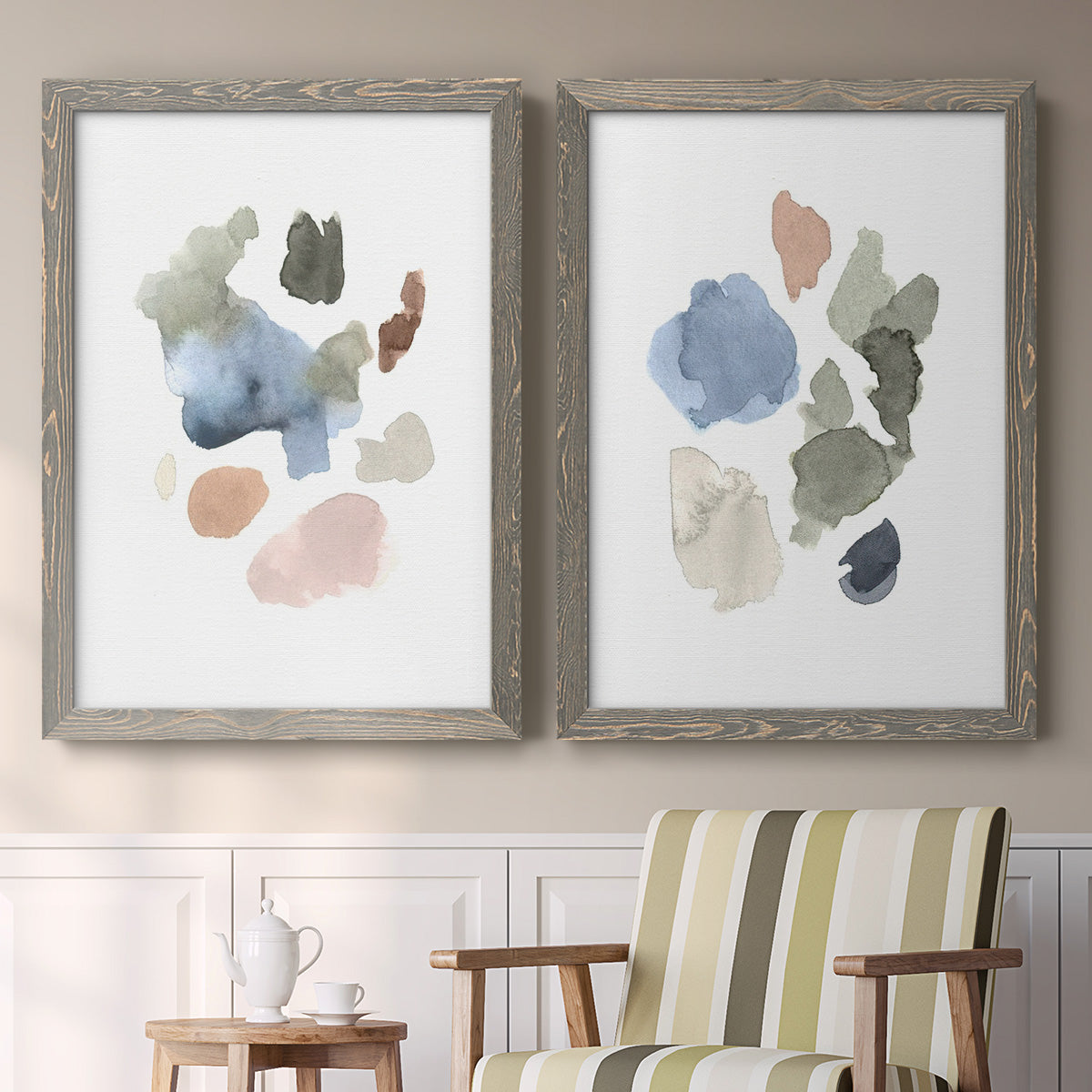 Fresh Start I - Premium Framed Canvas 2 Piece Set - Ready to Hang