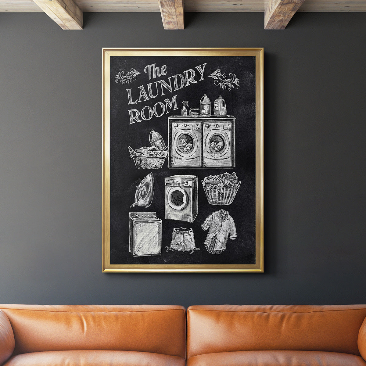 Laundry Room - Modern Framed Canvas Print