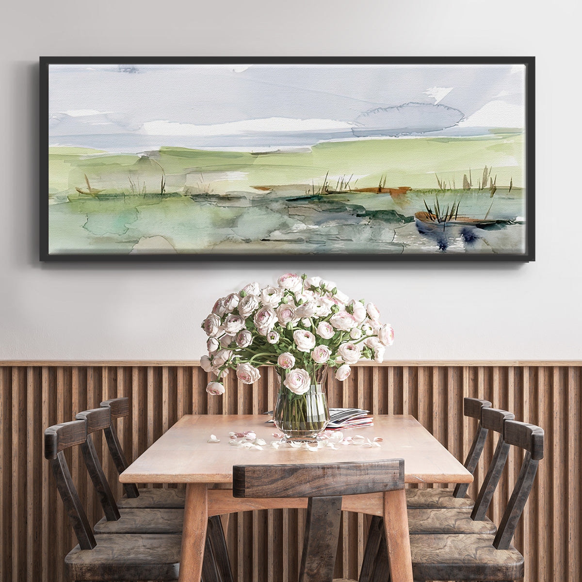 Pastel Inlet II - Floater Framed Canvas Print