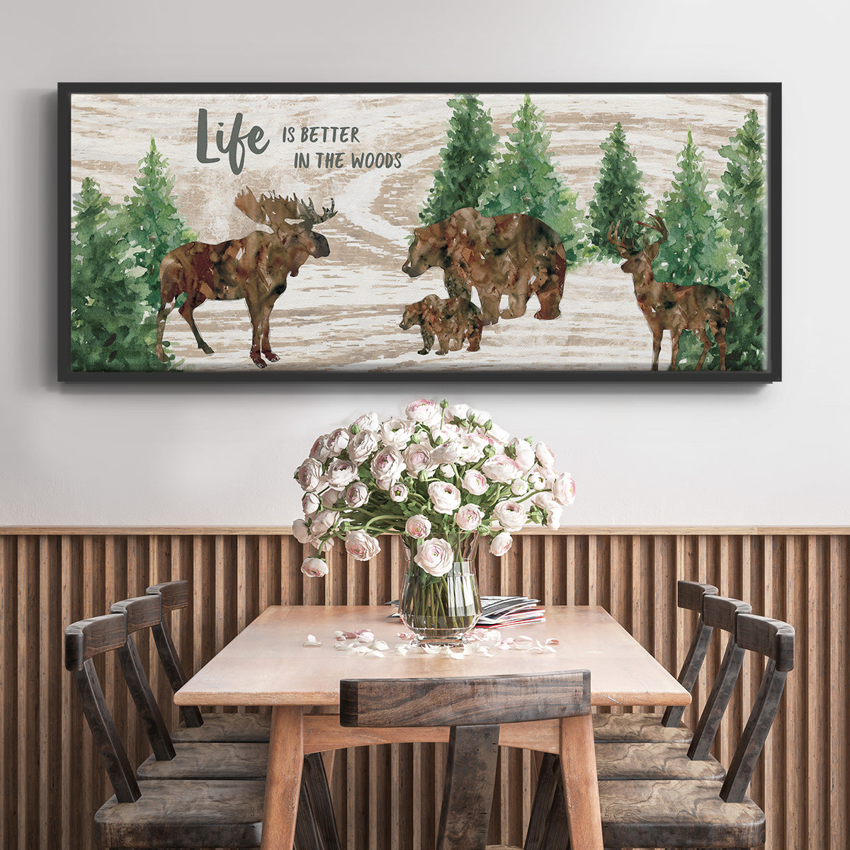 Better in the Woods - Floater Framed Canvas Print