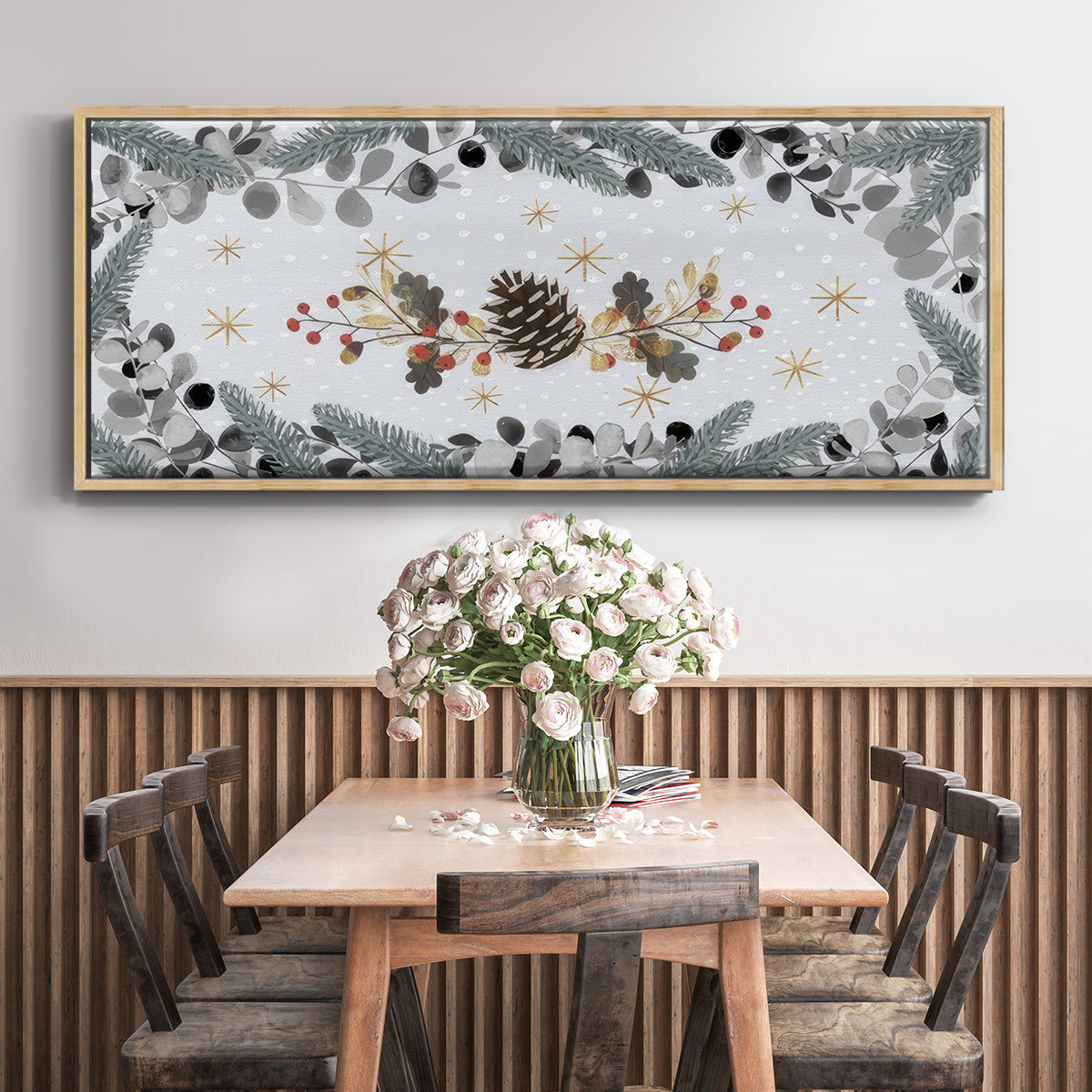 Cozy Christmas Collection D - Floater Framed Canvas Print