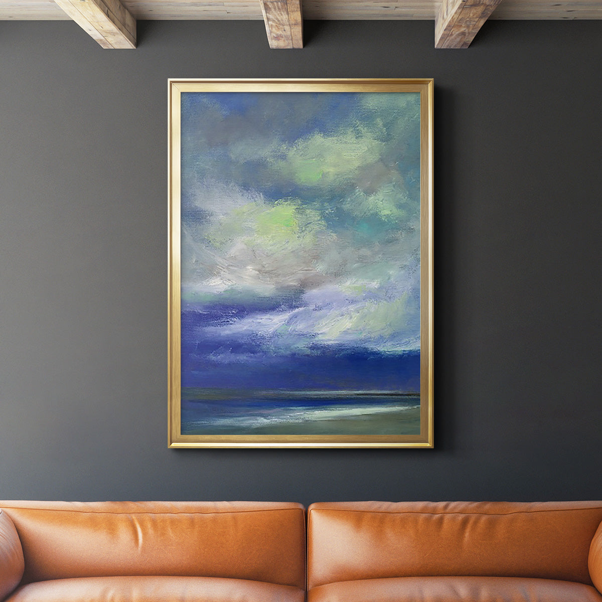 Island Dusk - Modern Framed Canvas Print