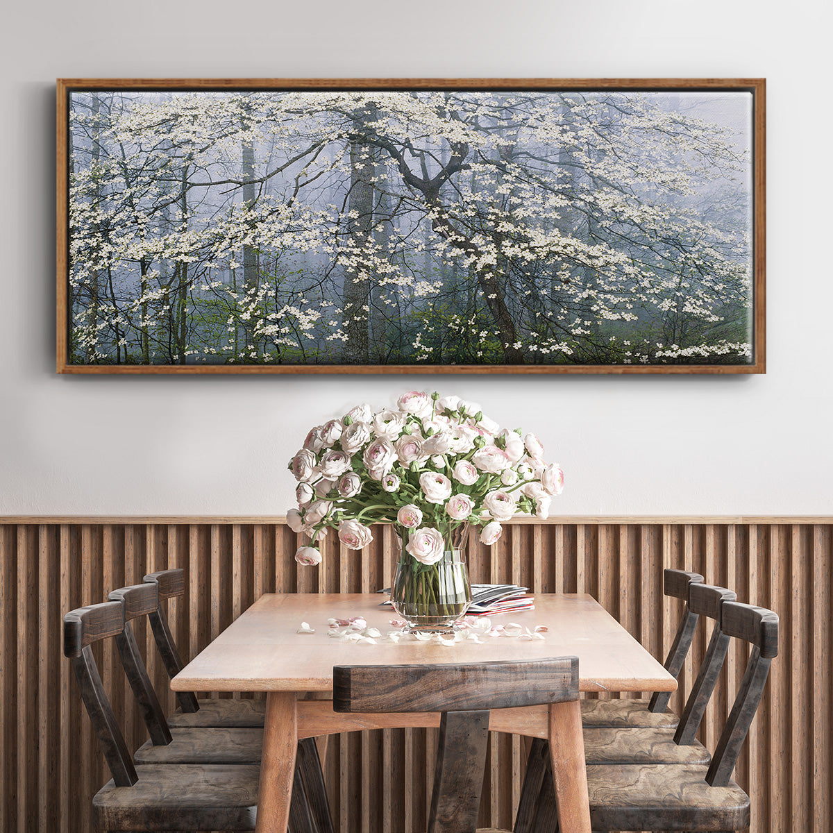Dogwood Canopy - Floater Framed Canvas Print