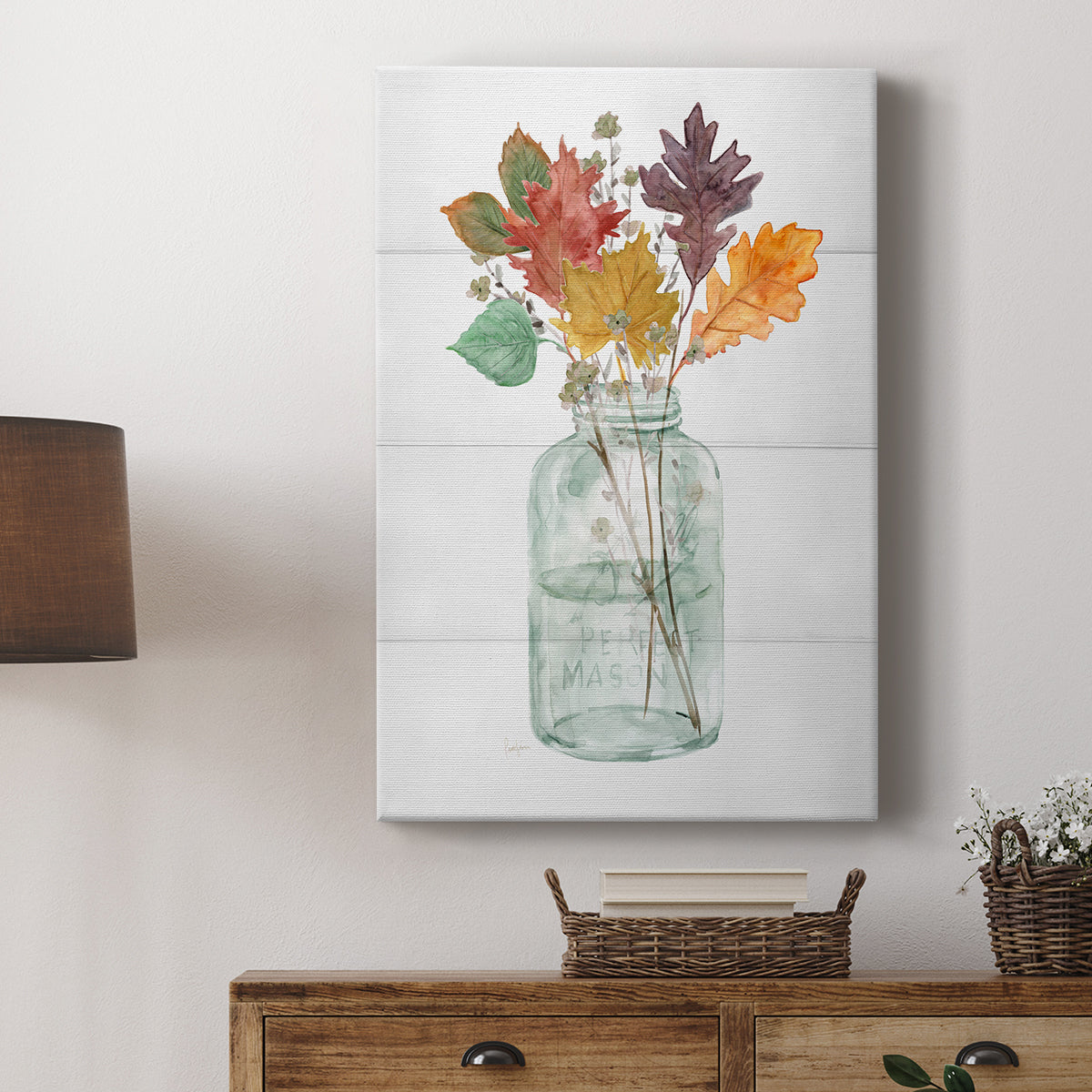 Harvest Home Leaves II - Canvas Art Print