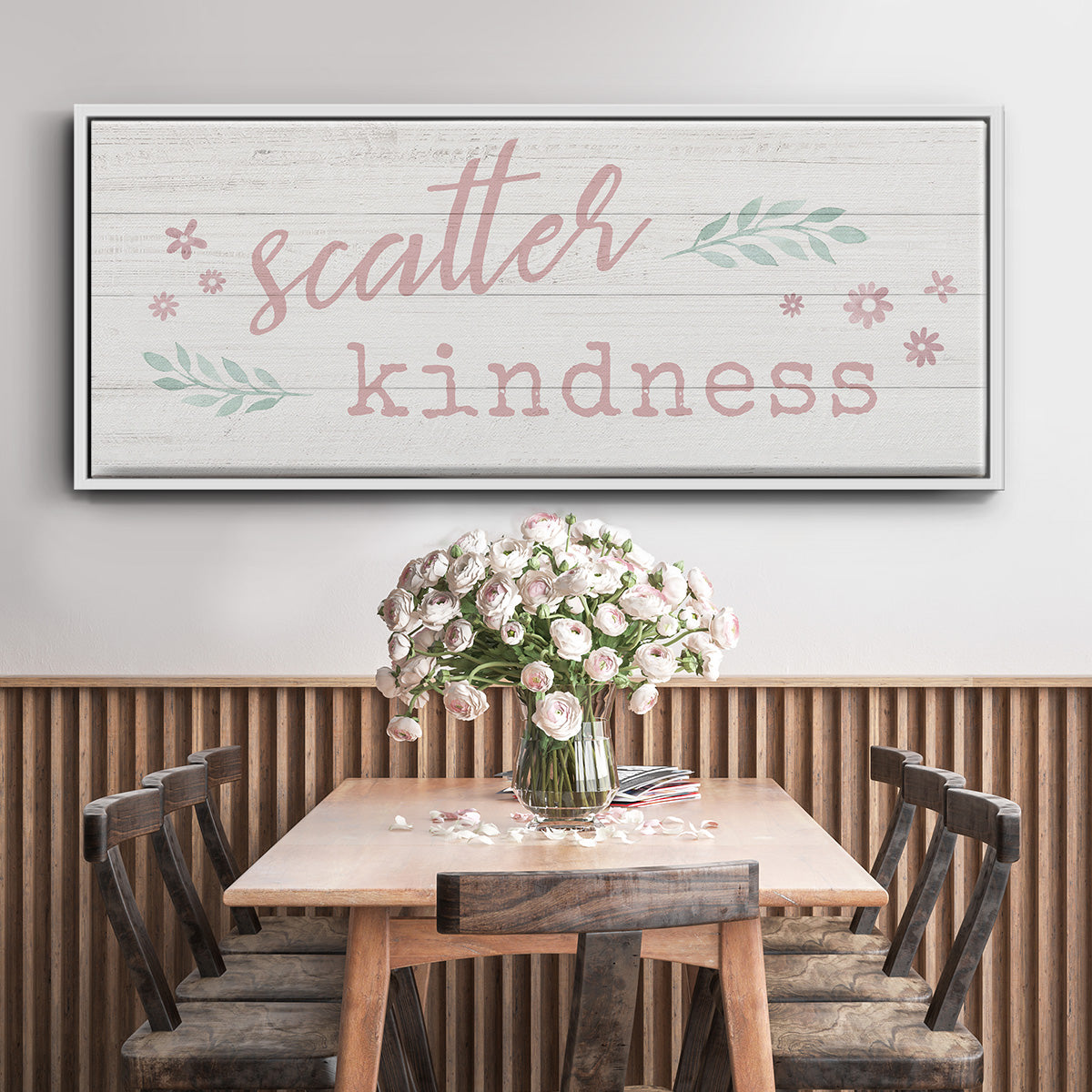 Scatter Kindness - Floater Framed Canvas Print