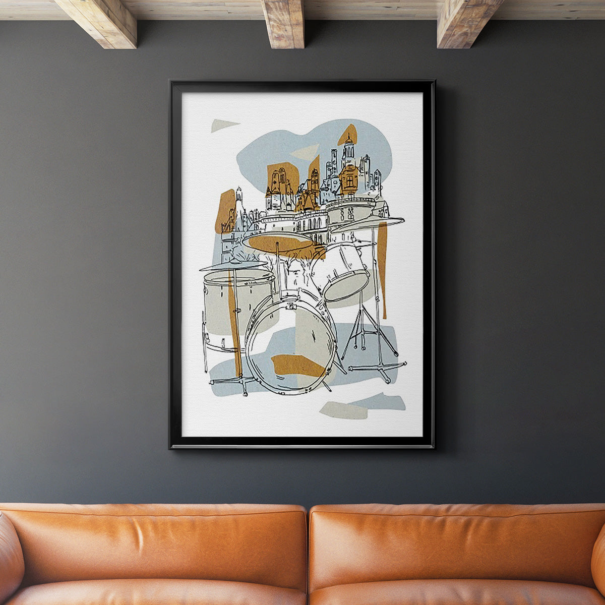 Rehearsal IV - Modern Framed Canvas Print