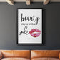 Beauty Starts With A Smile - Modern Framed Canvas Print