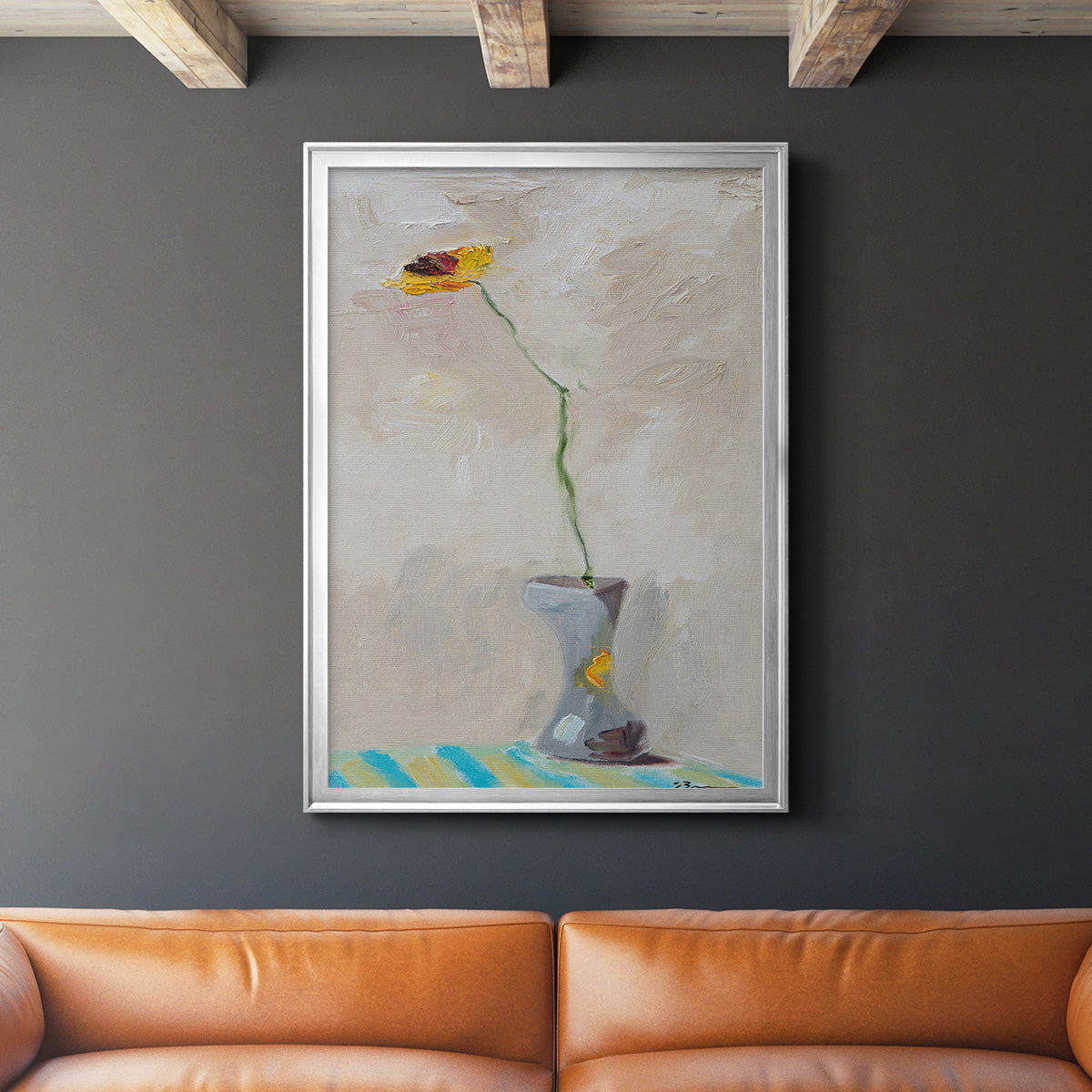 Single & Ready to Mingle - Modern Framed Canvas Print